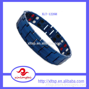 Top Garde blue plated health titanium germanium bracelet
